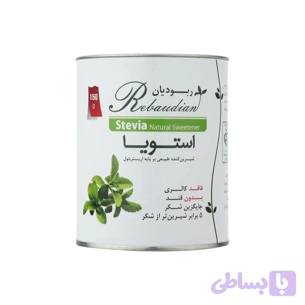 شیرین کننده طبیعی و بدون کالری استویا بر پایه زایلیتول ربودیان | 150 گرم — تصویر 1