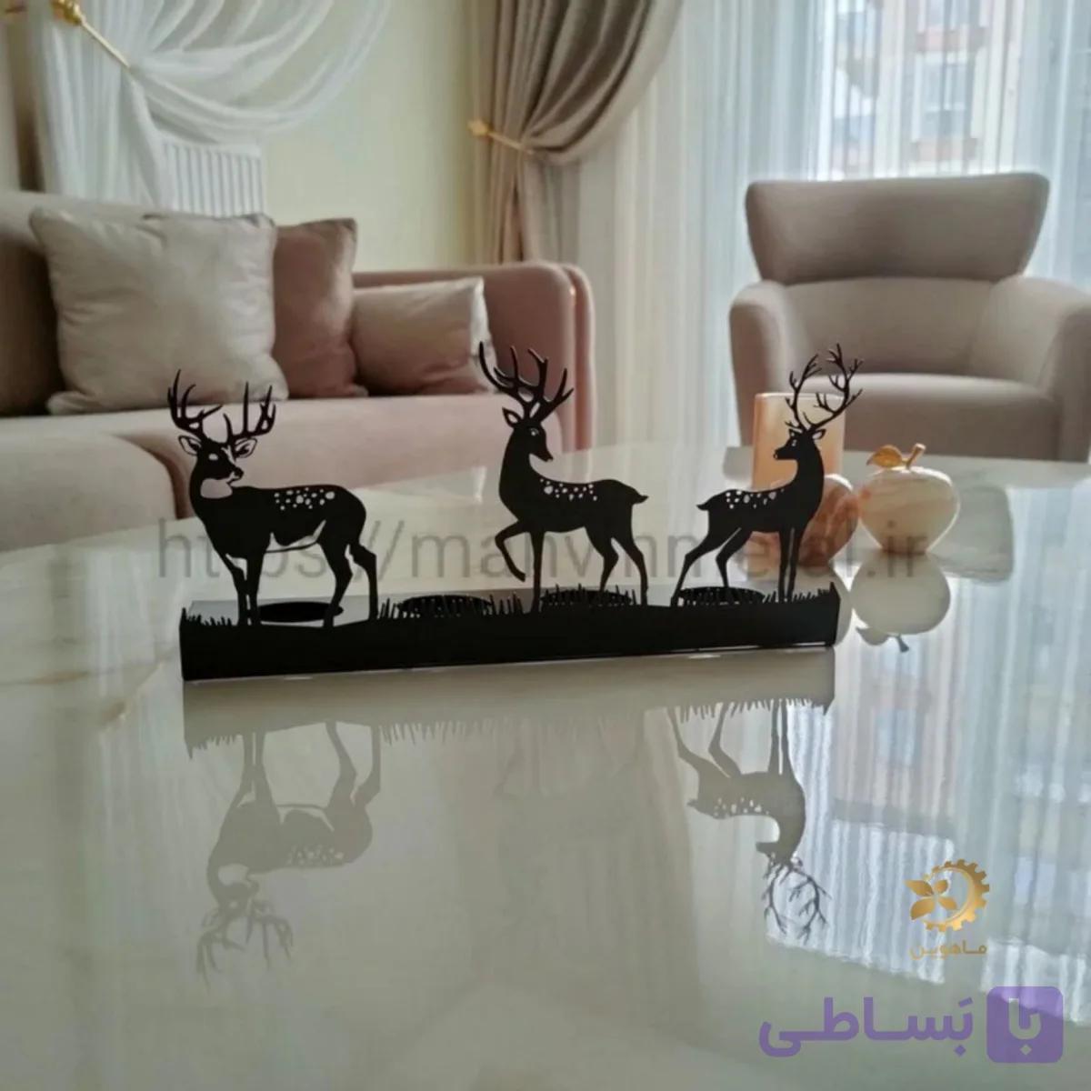 جاشمعی فلزی طرح گوزن