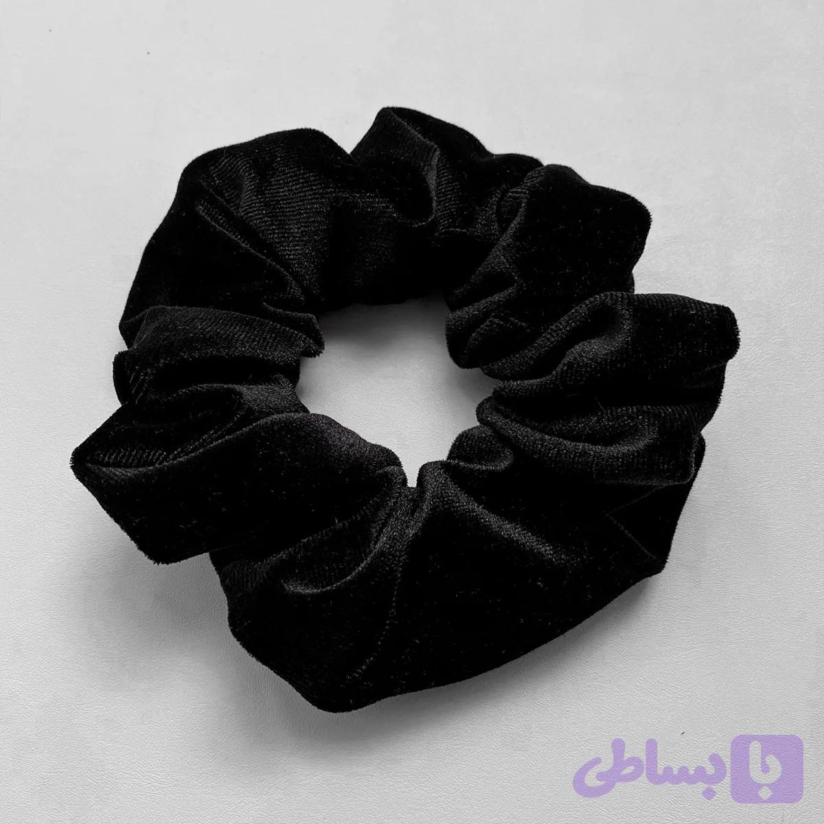 کش مو مخمل مشکی زنانه، دخترانه بسته 5 عددی
