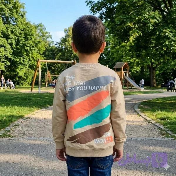 بلوز تک دورس آبرنگی پسرانه سایز 50 — تصویر 1