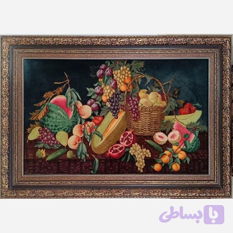 تابلوفرش دستباف میزمیوه، 50 رج، بافت تبریز