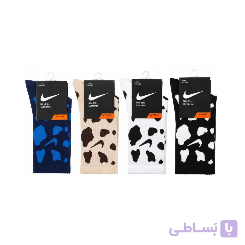 جوراب ساقدار اسپرت کش انگلیسی طرح نایک گاوی میکس 4 جفتی — تصویر 1