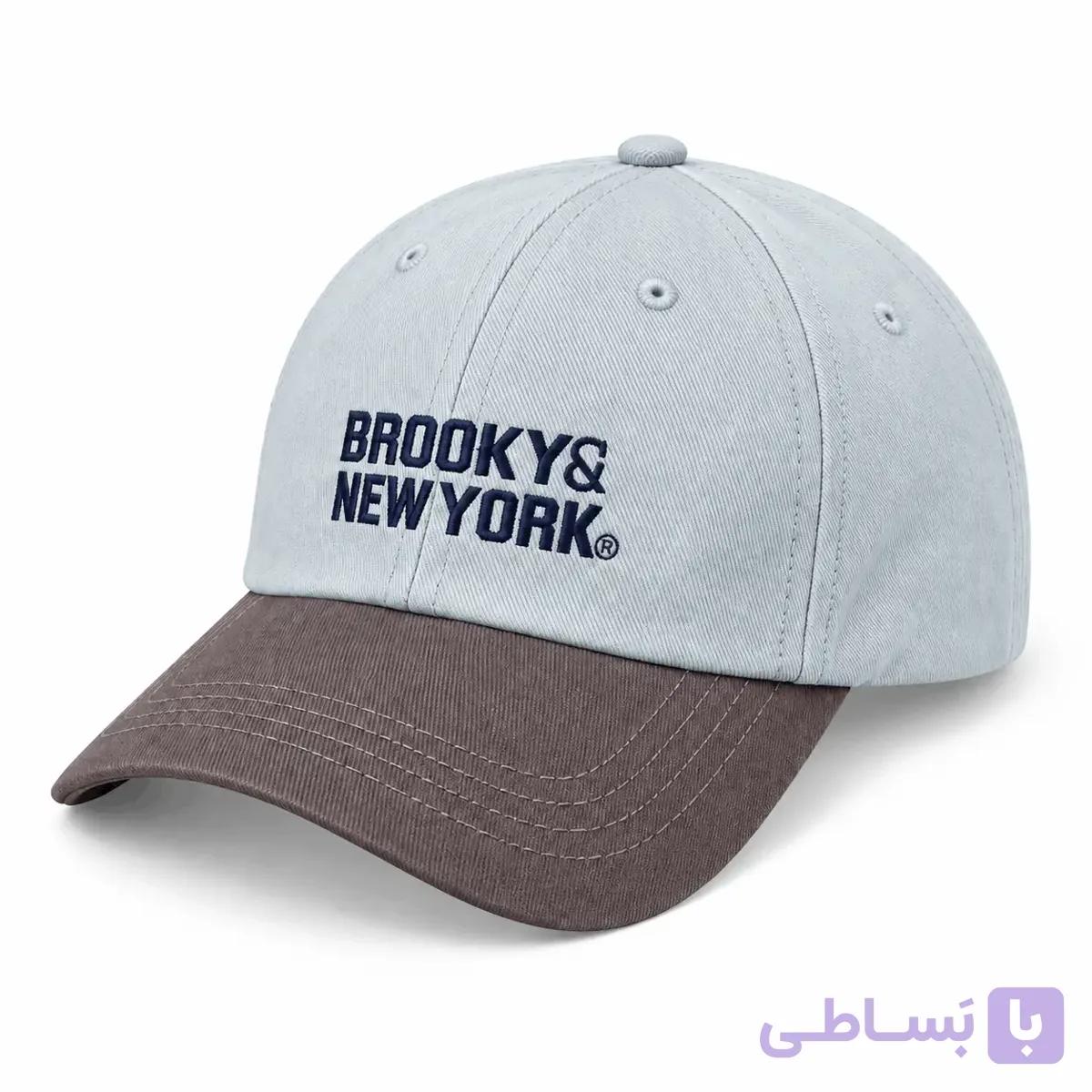 کلاه کپ مدل Brooky & New York دو رنگ آبی آسمانی — تصویر 1