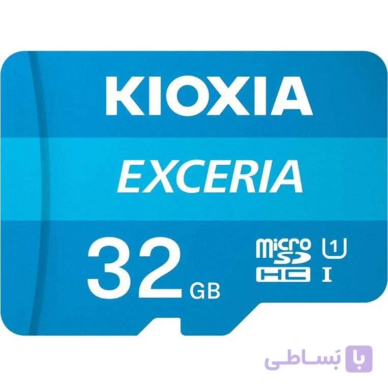 کارت حافظه MicroSDHC کیوکسیا مدل EXCERIA کلاس 10 استاندارد UHS-I U1 سرعت 100 مگابایت بر ثانیه ظرفیت 32 گیگابایت به همراه آداپتور SD