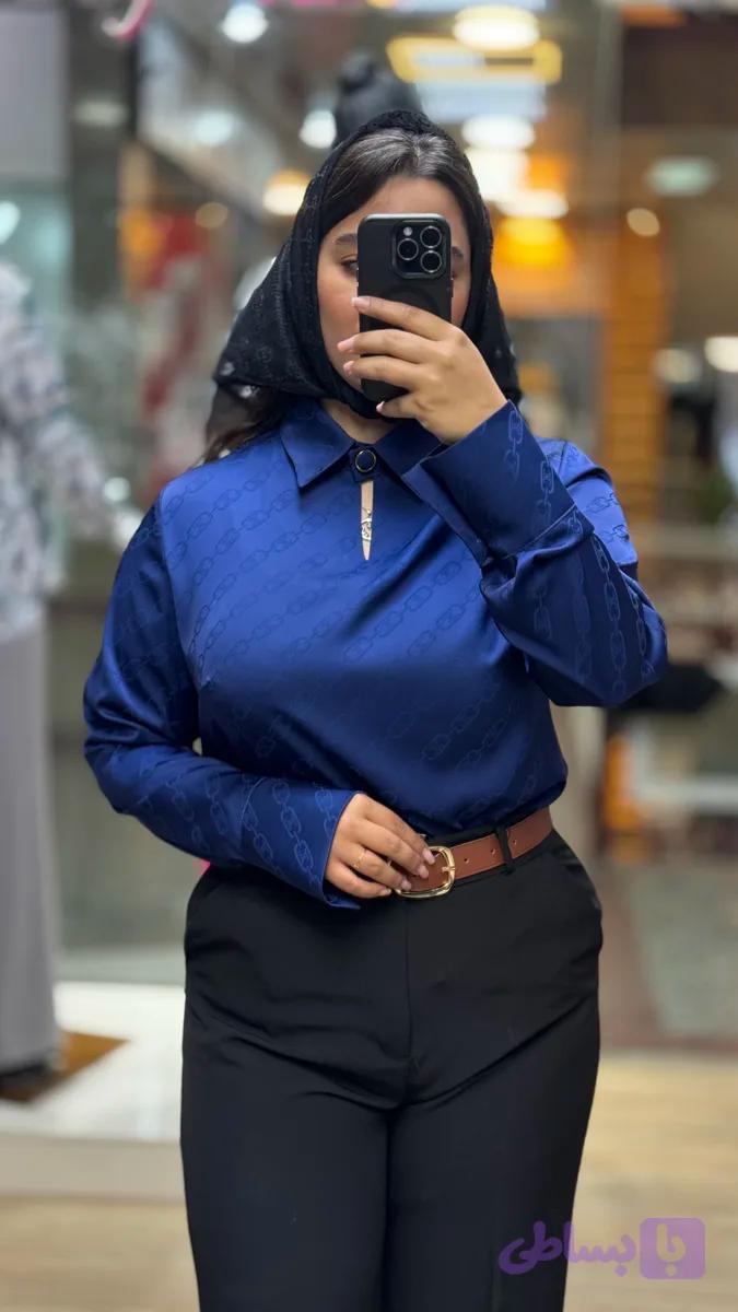 شومیز زنانه مدل زنجیری جنس ساتن