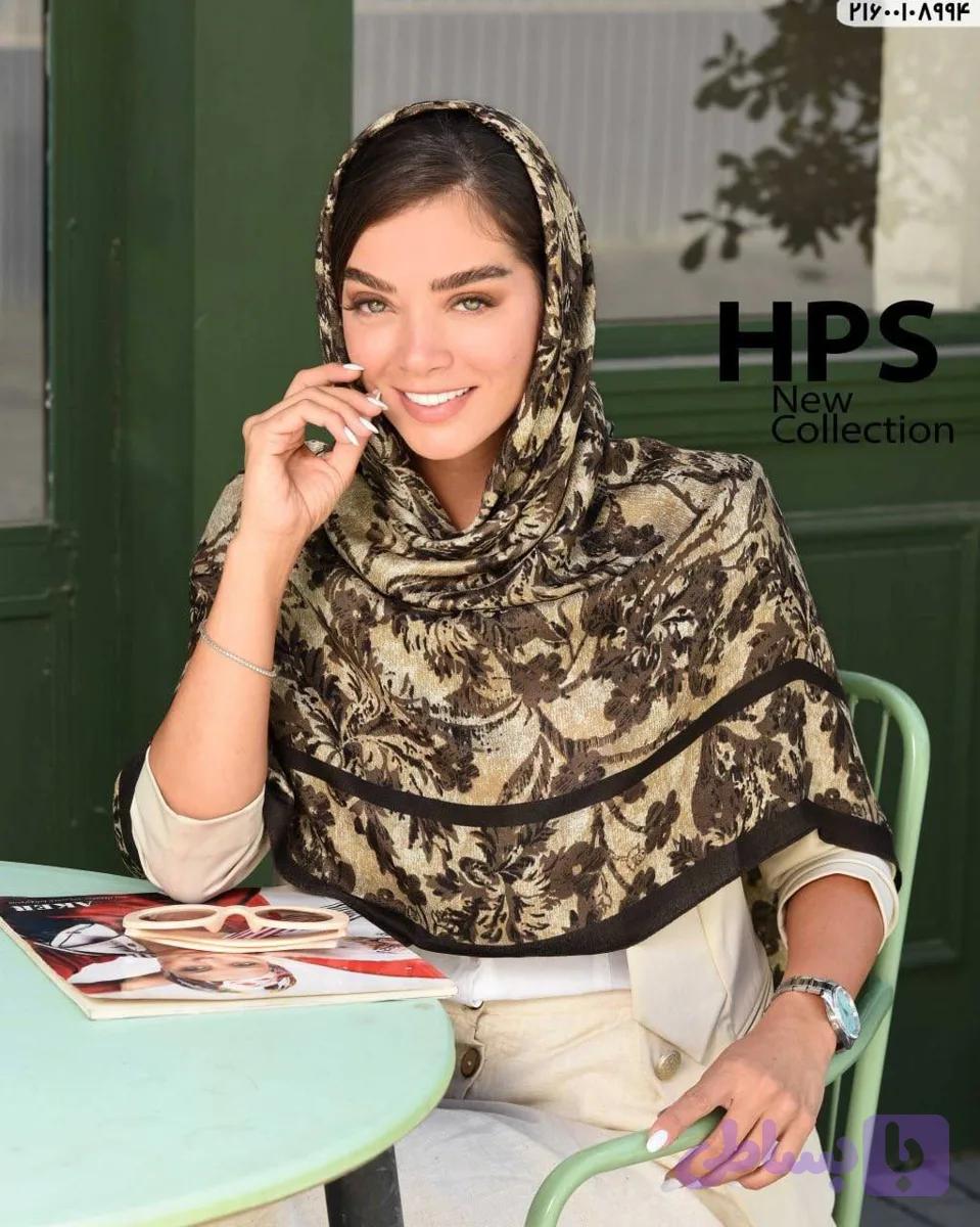روسری زنانه برند HPS قواره 120 | دست دوز بسیار سبک و راحت