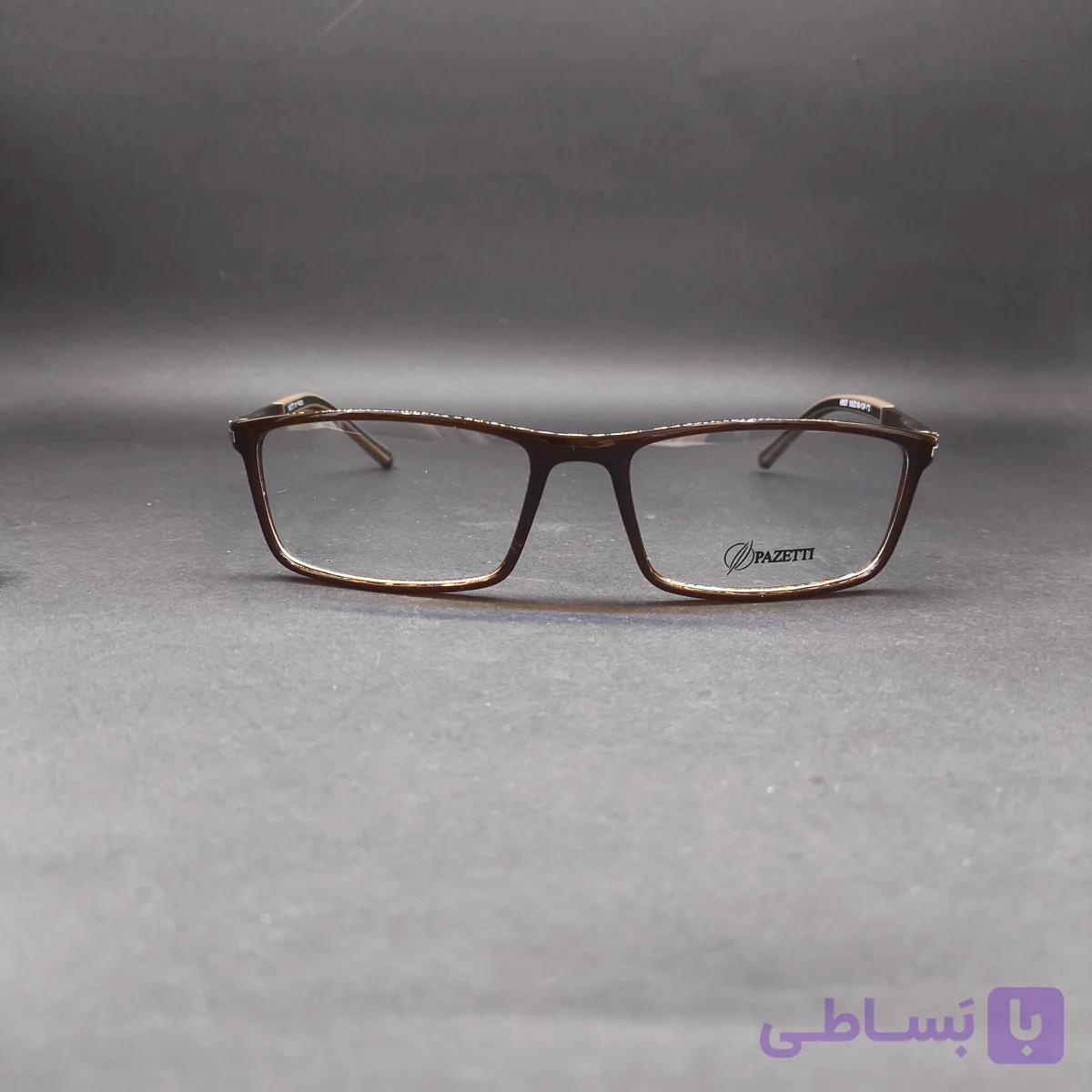 عینک طبی مردانه کائوچو دسته آلمینیوم پازتی Pazetti مدل 6837