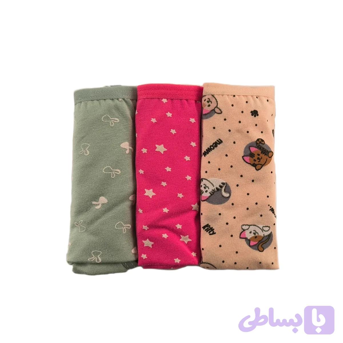 شورت زنانه اسلیپ میسپل پک 3 عددی طرح دار — تصویر 1