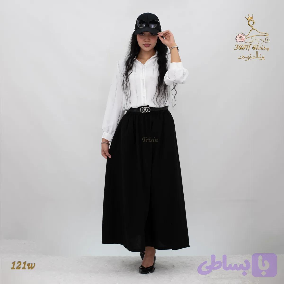 دامن زارا زنانه لینن مدل 121w تریسین