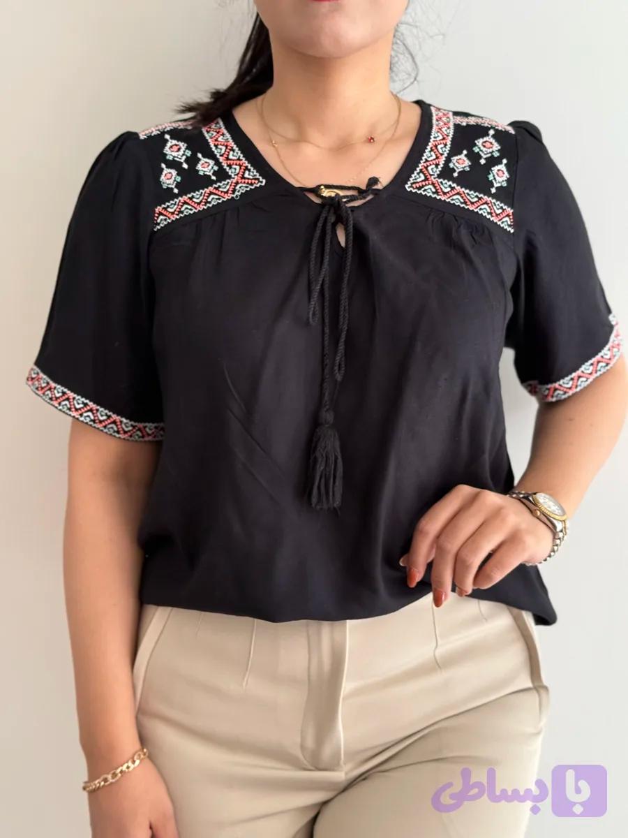 شومیز نخی گلدوزی