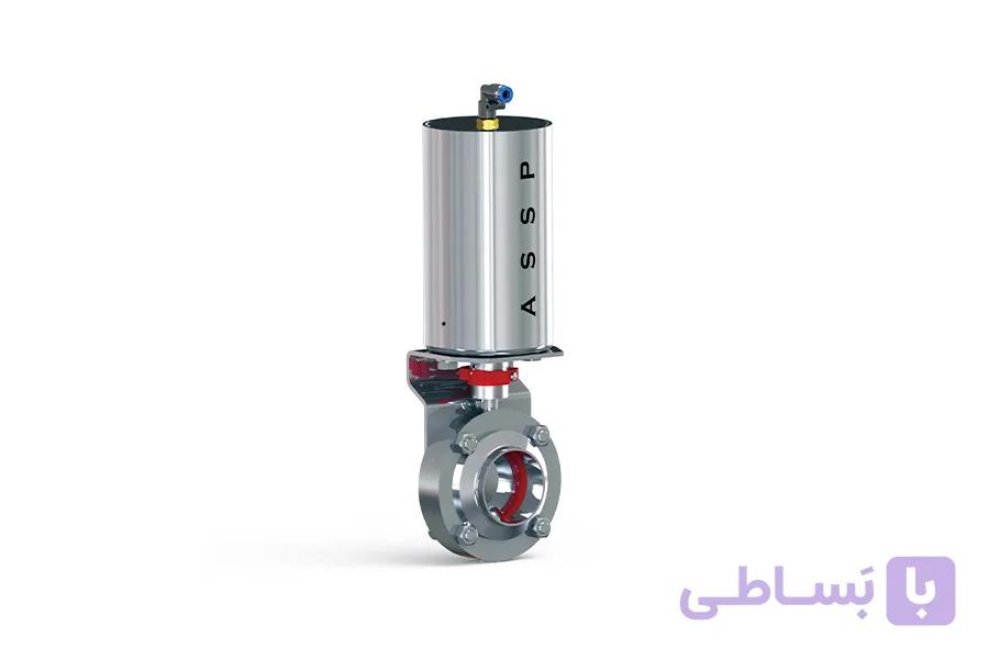 شیر پروانه ای پنوماتیک استنلس استیل ASSP