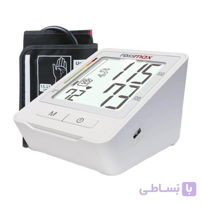 فشارسنج بازویی دیجیتال رزمکس مدل Z1 با تکنولوژی Real Fuzzy، تشخیص آریتمی و ریسک فشار خون بالا، حافظه 90 رکورد، میانگین‌گیری سه اندازه‌گیری، پورت Type-C و قابلیت شارژ با باتری نیم‌قلمی AAA