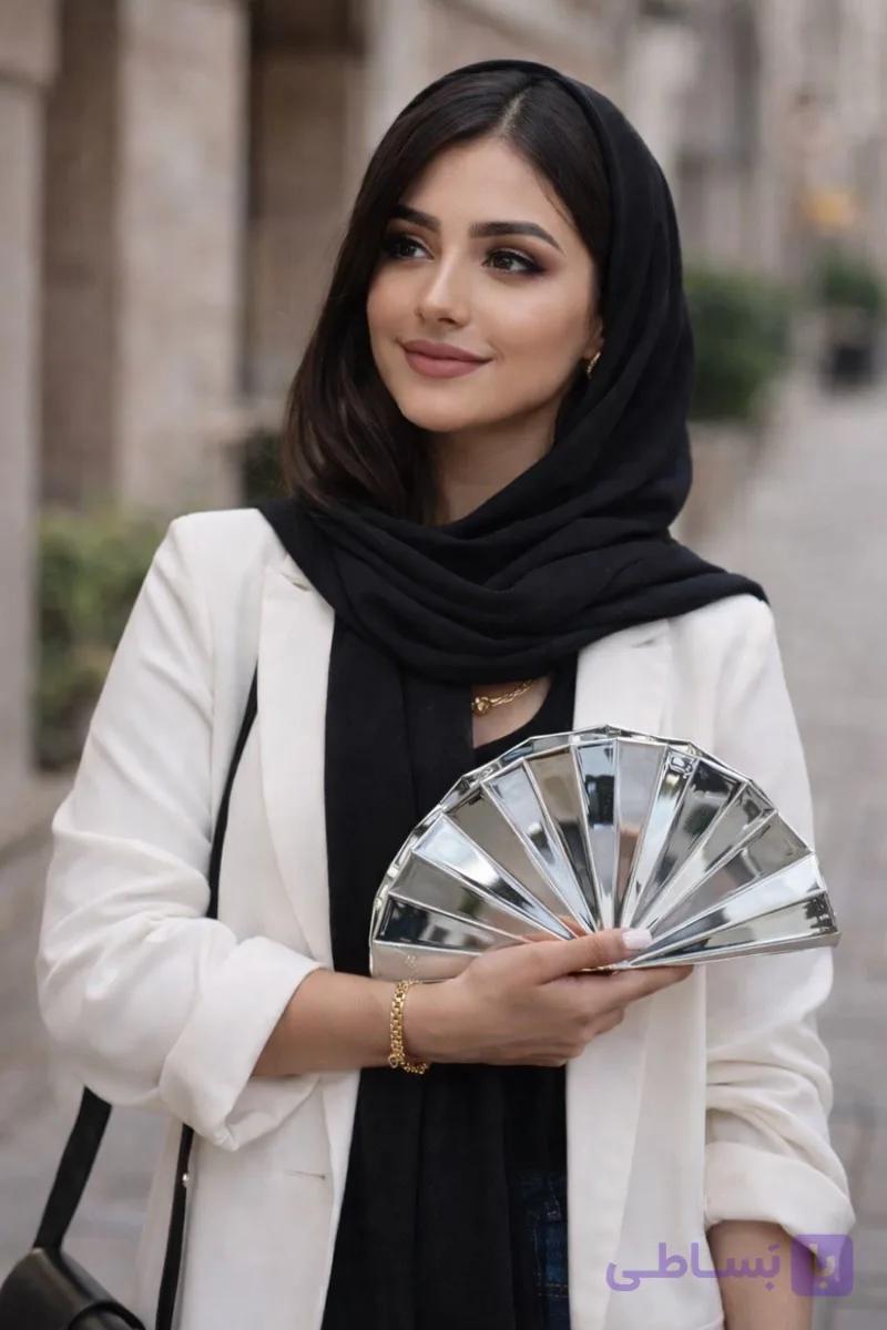 کیف مجلسی زنانه بادبزنی