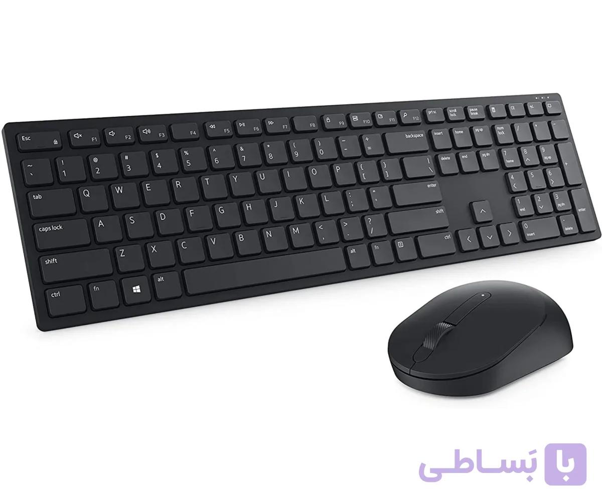 کیبورد و موس بی‌سیم Dell KB3121WP – ست اورجینال مشکی — تصویر 1