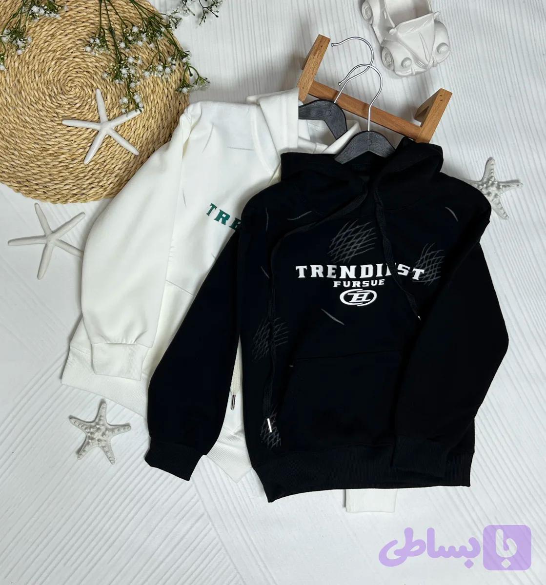 هودی وارداتی اسپرت سفید مشکی طوسی نخ پنبه سایز۲تا۸ سال کد ۱۱۵