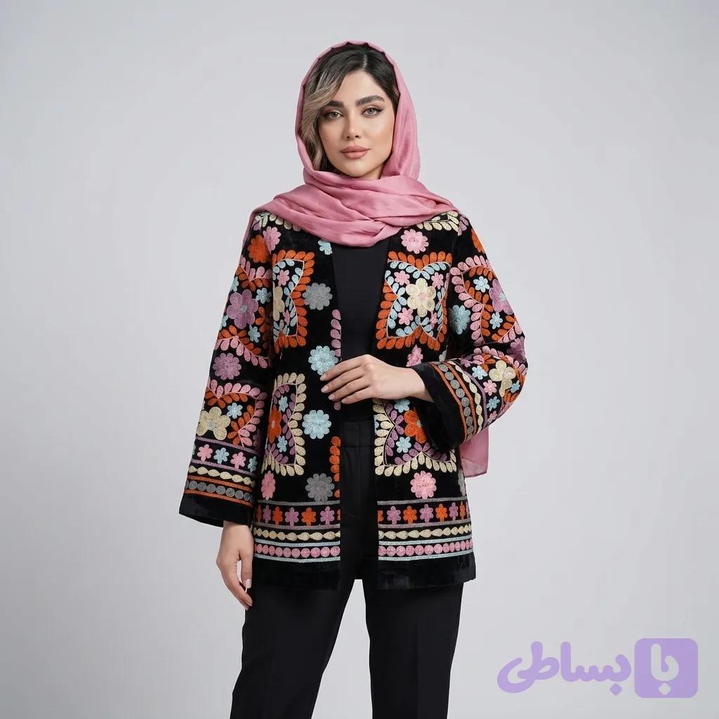 کت زنانه مدل مخمل بخارادوزی