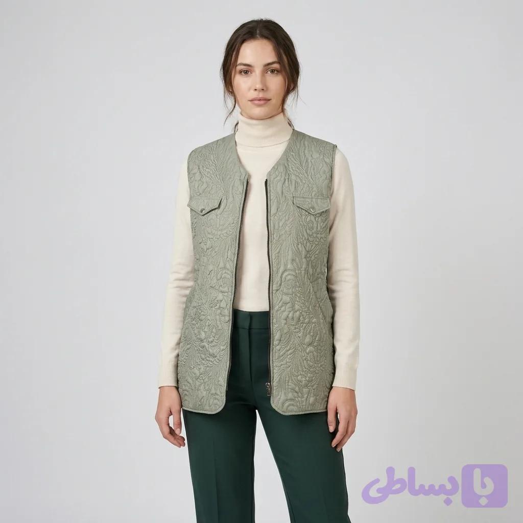 پافر زنانه مدل زیپدار