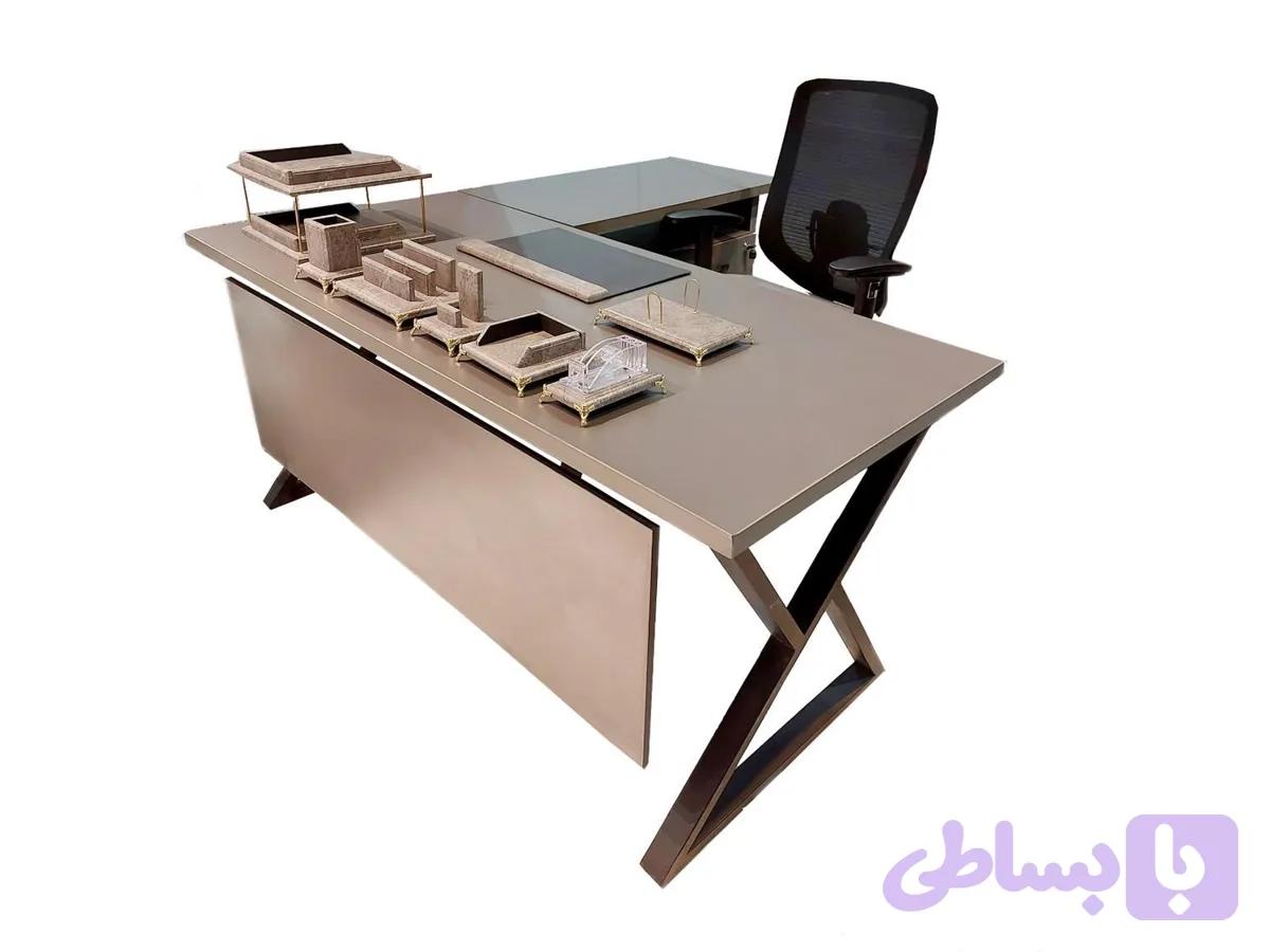 میز 180 چوب و فلز کلاس مدرن مدل سعدی — تصویر 1