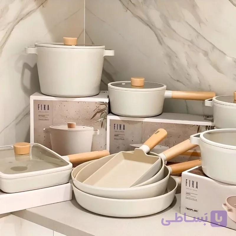 قابلمه فیکا 7 پارچه کره جنوبی رنگ کرم