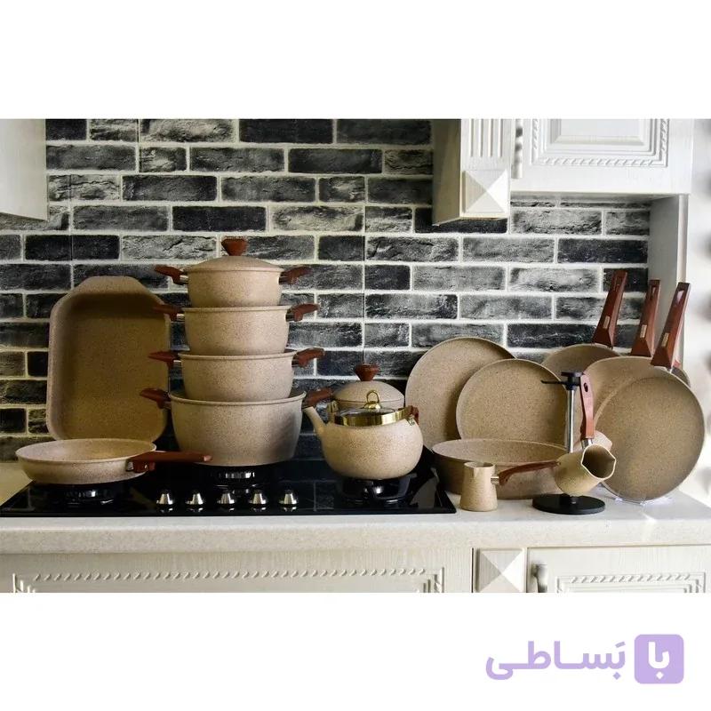 سرویس قابلمه 2۴ پارچه ترکیه برند کاراجا مدل گیگیلی gigilli در4 رنگ (پس کرایه)