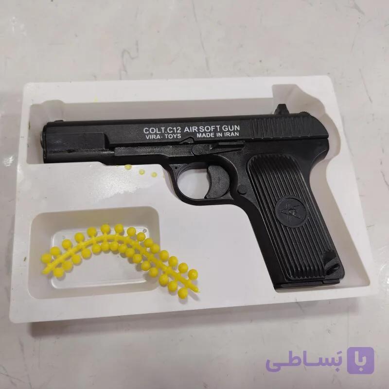 اسباب بازی کلت خشابدار فلزی c12 — تصویر 1