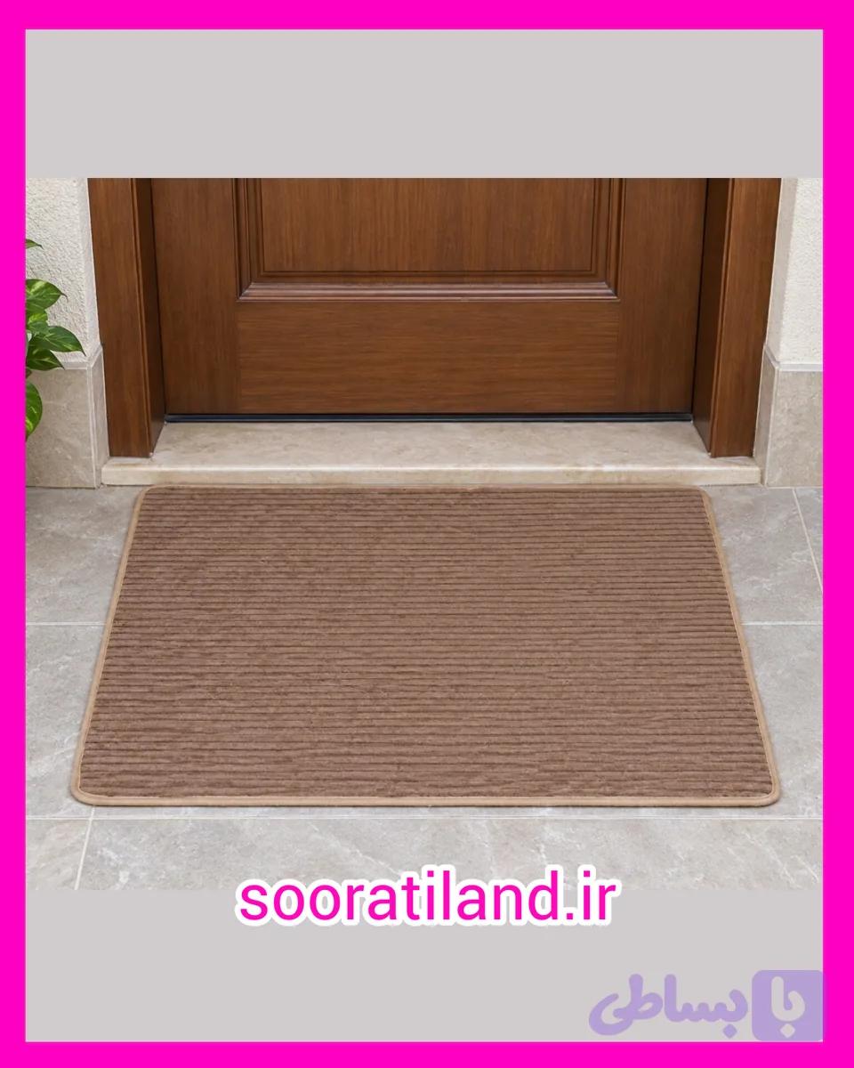 پادری مخمل کبریتی قهوه‌ای | مناسب جلوی درب ورودی — تصویر 1