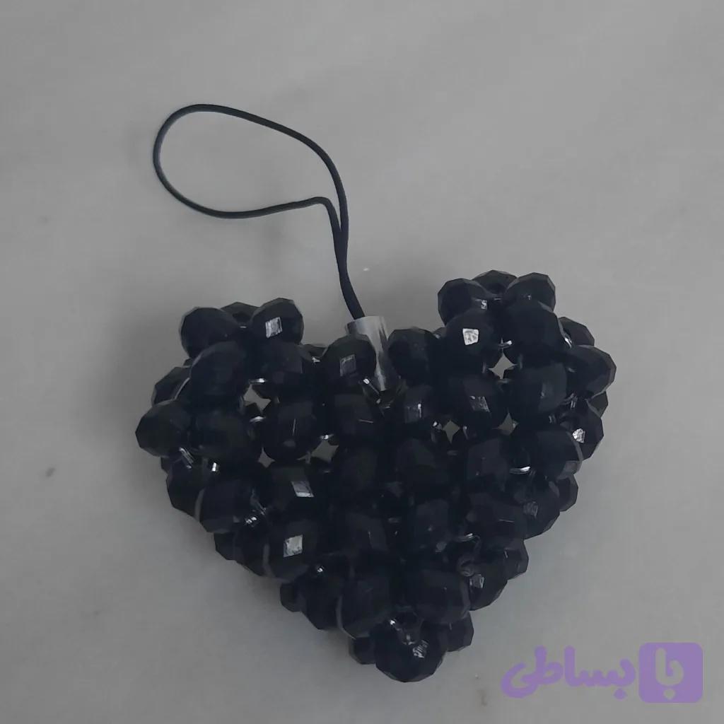 قلب مرواریدی آویز موبایل — تصویر 1