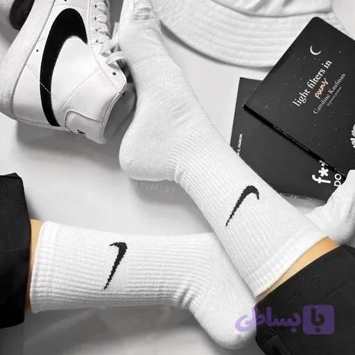جوراب ورزشی ساق بلند زنانه و دخترانه مدل Nike فری سایز 38 تا44(جوری شاپ)