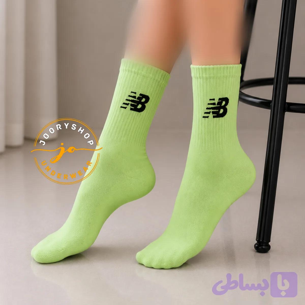جوراب ورزشی ساق بلند طرح NB زنانه و مردانه (جوری شاپ)