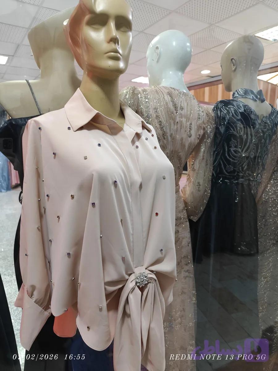 شومیز گره ای نگین دار الیزا