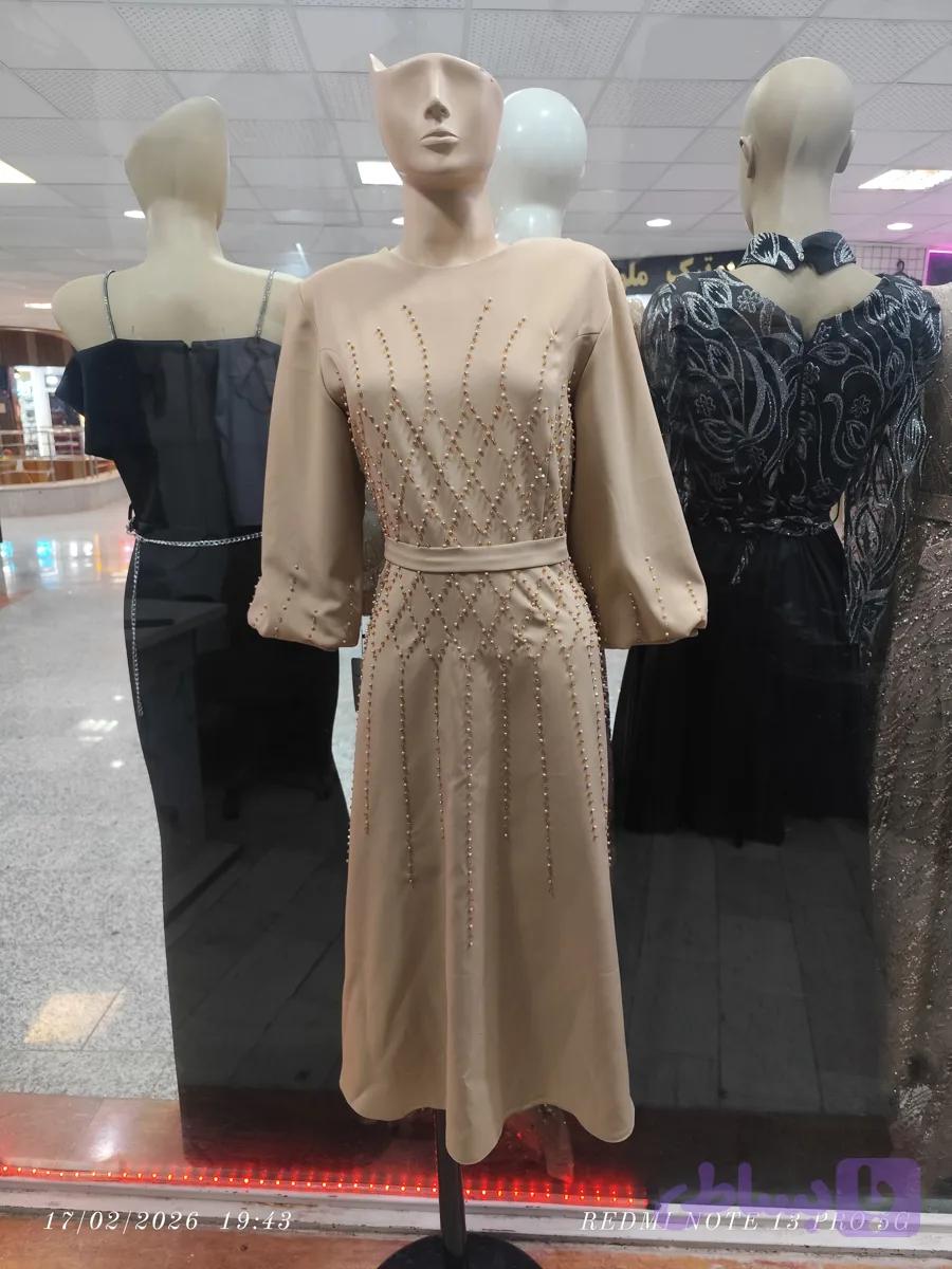 پیراهن میدی طرح مرجان