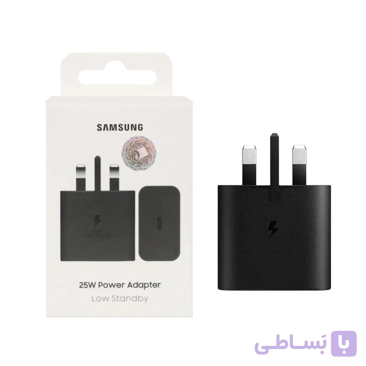 شارژر سه پین SAMSUNG 25W اصل چین T2510 ( فست و PD) مشکی- bew کد 1161574