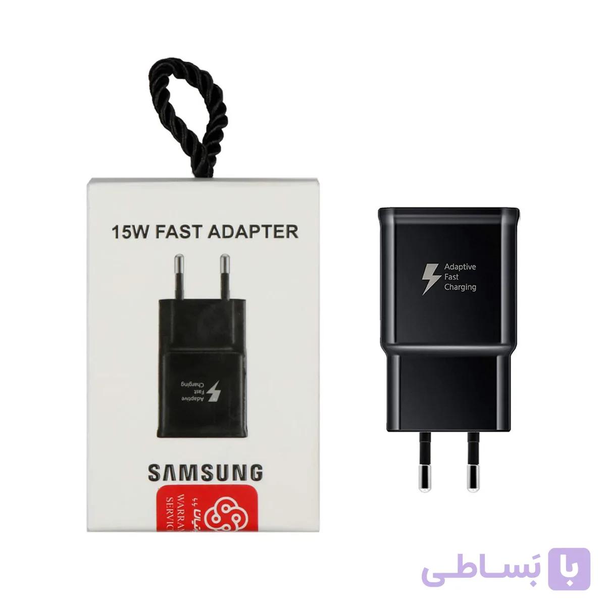 شارژر دیواری فست تک پورت  usb خروجی Samsung مدل EP-TA200 15W - مشکی  NEW درجه یک کد 720400