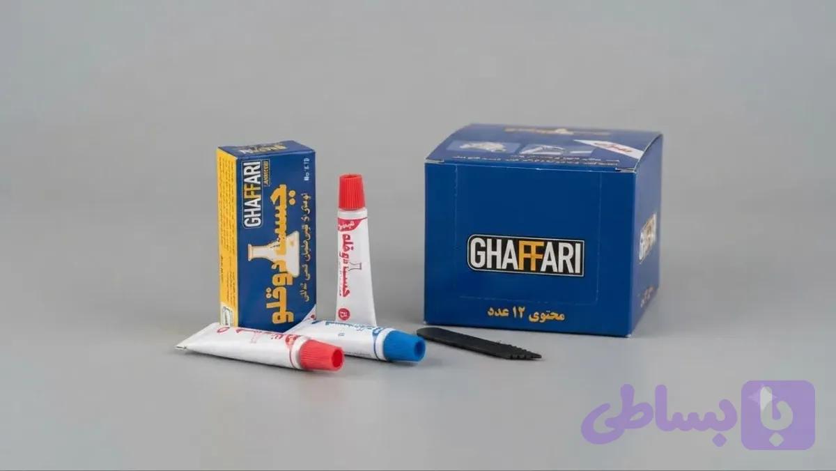 چسب دوقلو غفاری (Ghafari) رنگی مدل ۱۸ گرمی (عمده )