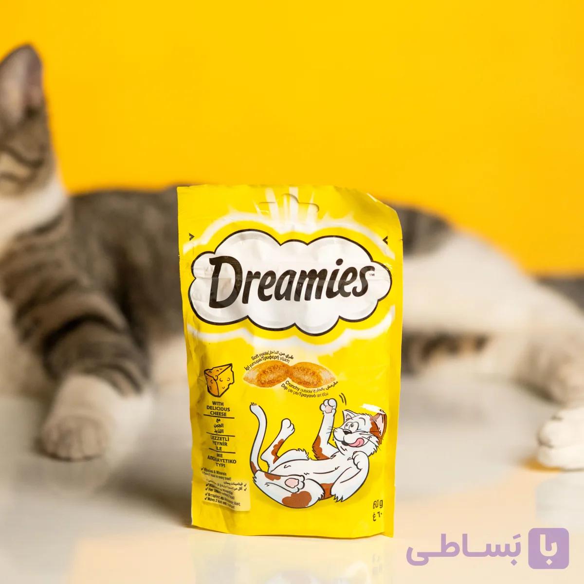 تشویقی گربه دریمیز طعم پنیری Dreamies Cat Treat With Cheese