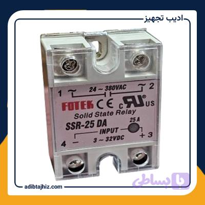 رله حالت جامد فوتک مدل SSR-25DA ظرفیت 25 آمپر — تصویر 1
