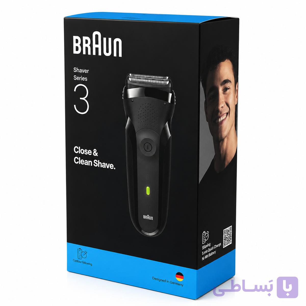 ریش تراش براون سری 3 مدل 300s Black — تصویر 1