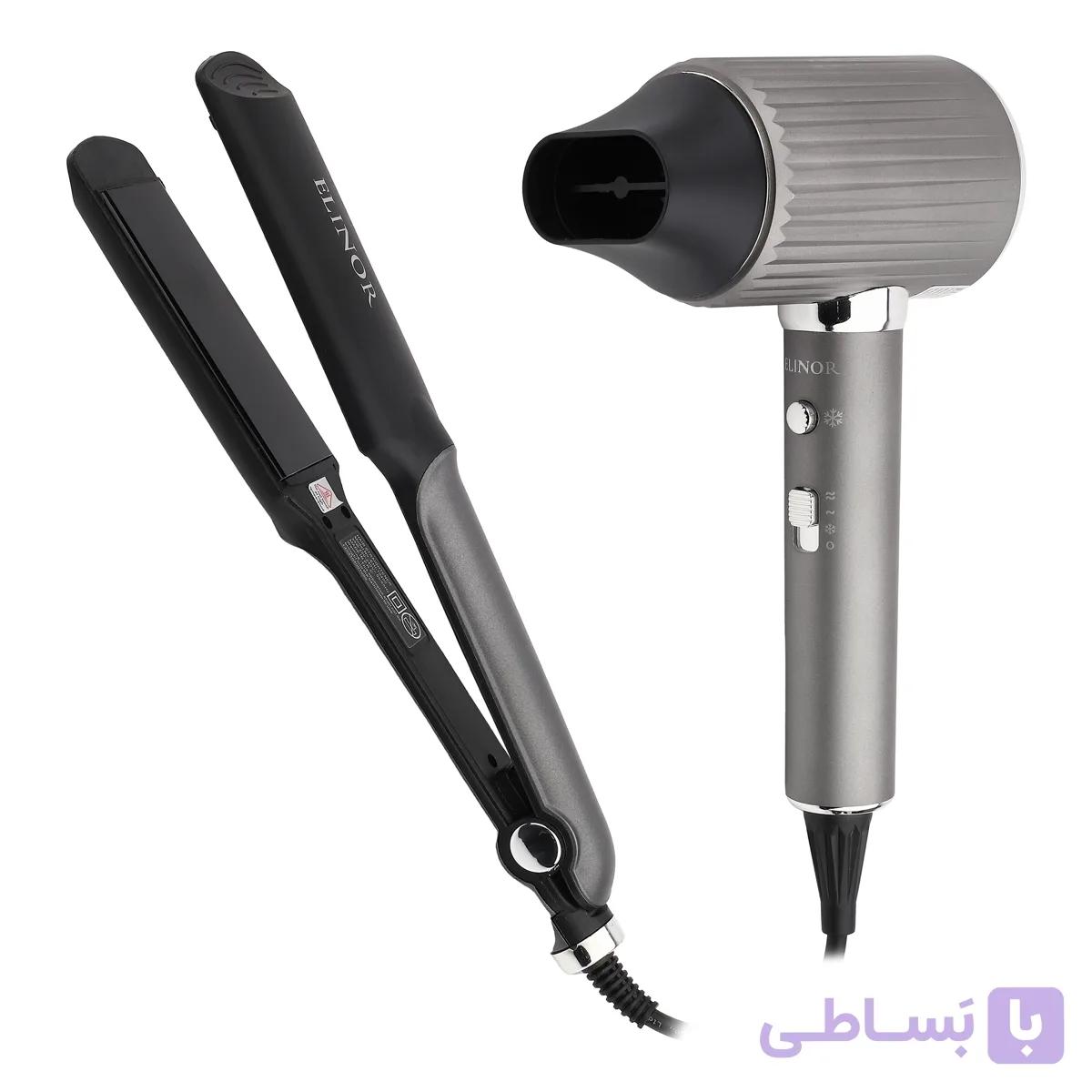 سشوار جدید الینور به همراه اتو مو الینور EHI-10400 — تصویر 1