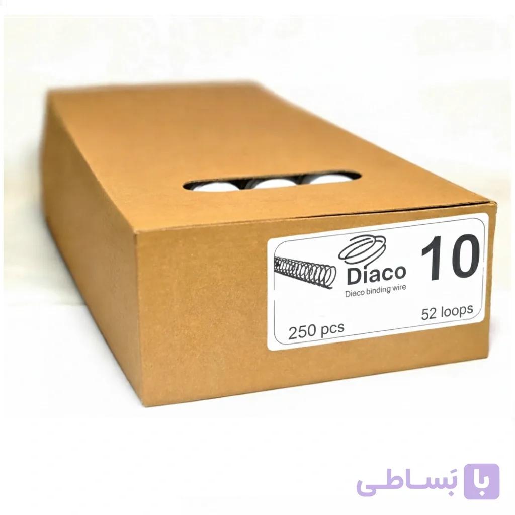 فنر صحافی فلزی مارپیچ روکش دار شماره 10 دیاکو  250 عددی هر عدد 3575