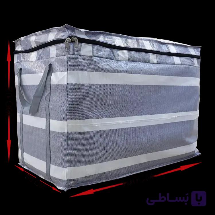 ساک لمینه فشرده زیپ سرفلزی طول 100 عرض 60 ارتفاع 70 کیفیت تضمینی کارتن کات