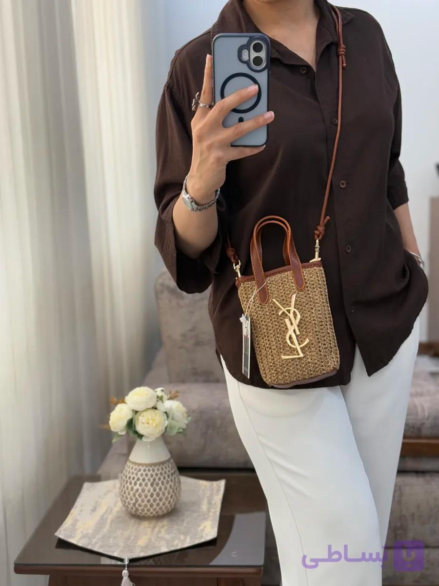 کیف رافیا دستی برند ysl