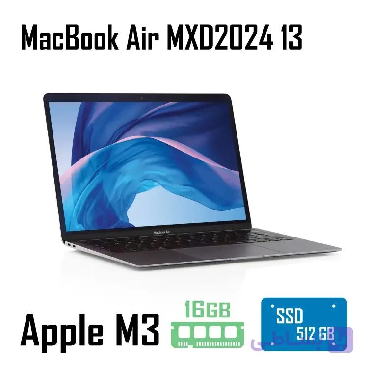 لپ تاپ 13.6 اینچی اپل مدل MacBook Air MXCV3 2024 LLA-M3-16GB RAM-512GB SSD