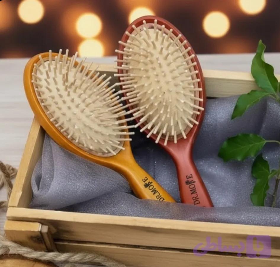 برس مو چوبی دکتر موری با دندانه‌های طبیعی - ضد موخوره و الکتریسیته
