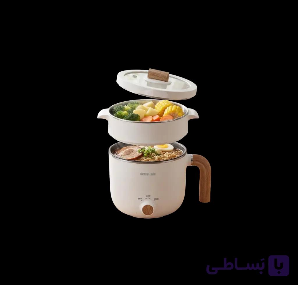 پلوپز و قابلمه برقی چندکاره ۱.۵ لیتری گرین لاین مدل QuickPot — تصویر 1