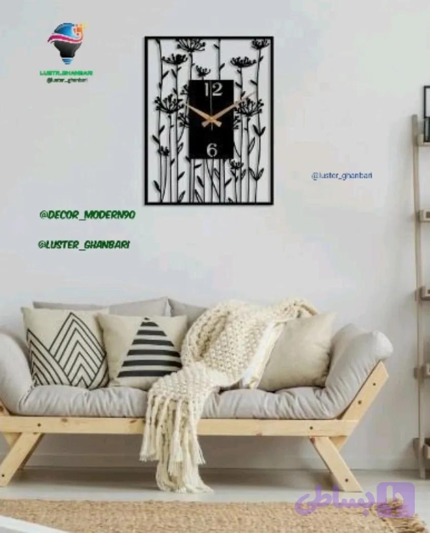 ساعت مدرن طرح گل