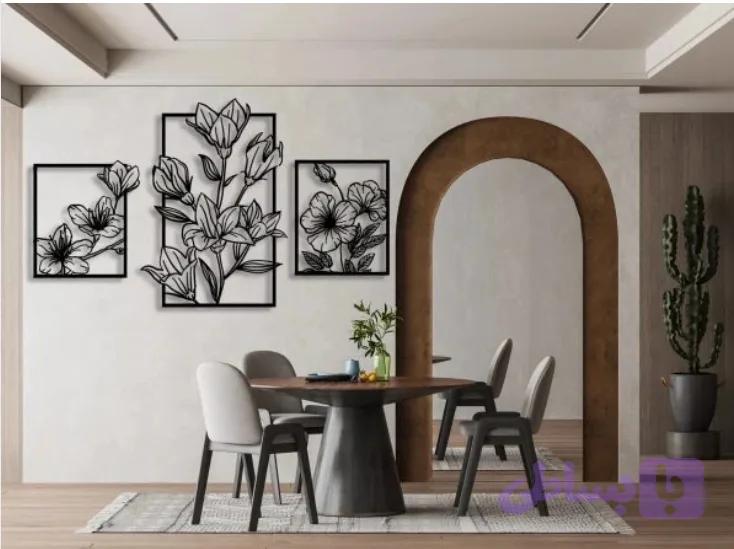 تابلو لیزری مدرن طرح گل (کد 9AA4M)