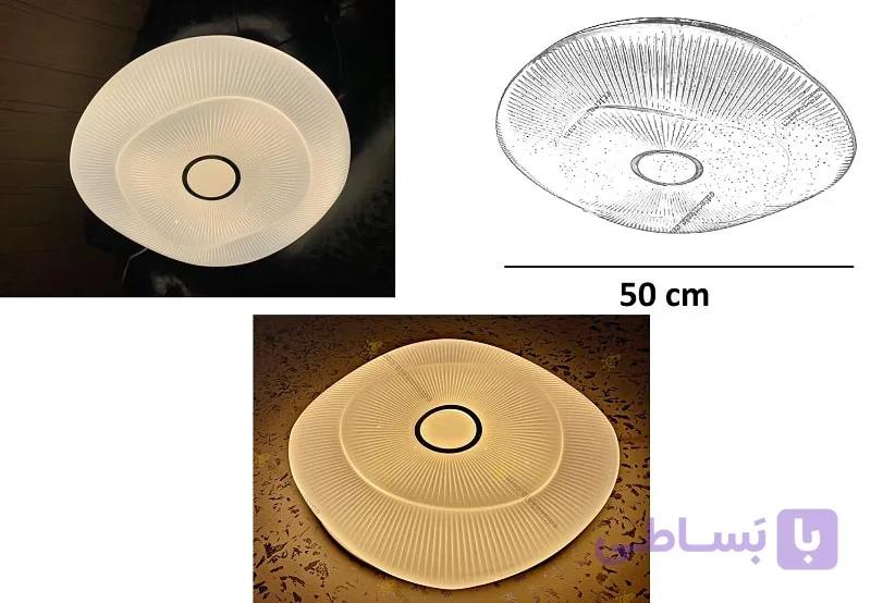 چراغ سقفی منشوری  100 وات طرح موج نامنظم سه حالته — تصویر 1
