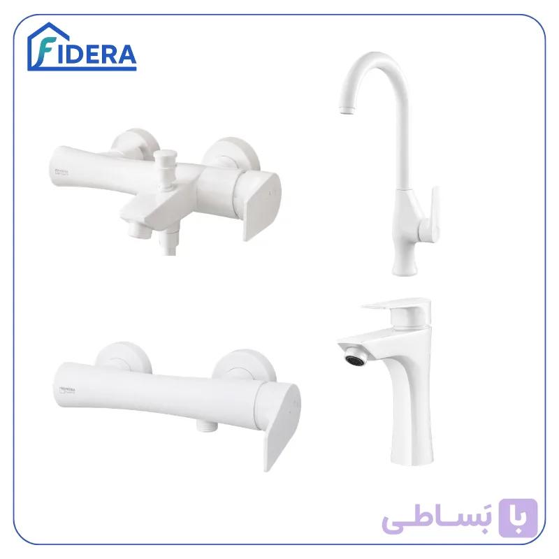 ست شیرآلات پادرا مدل ویتا – سفید — تصویر 1