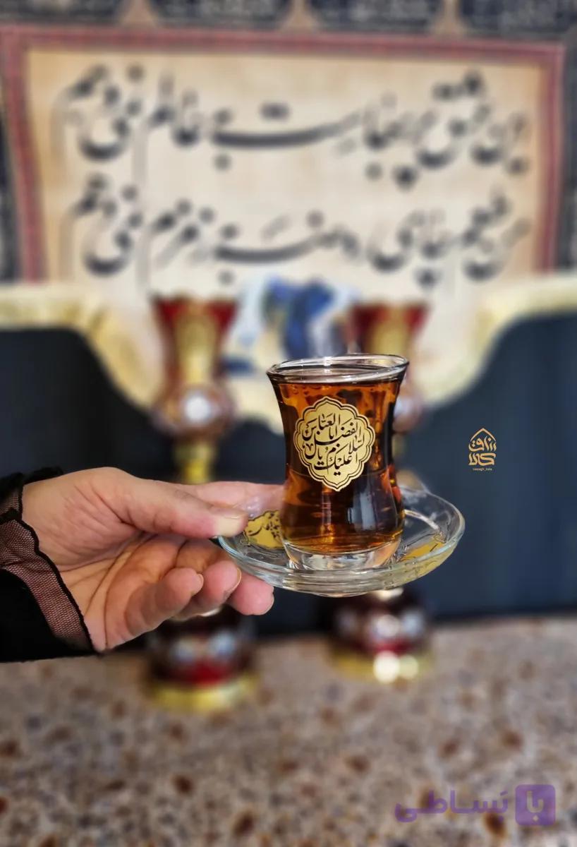 استکان و نعلبکی کمرباریک (دست ۶عددی)