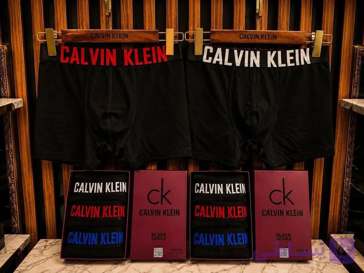 پک ۳ عددی شورت پادار مردانه Calvin Klein